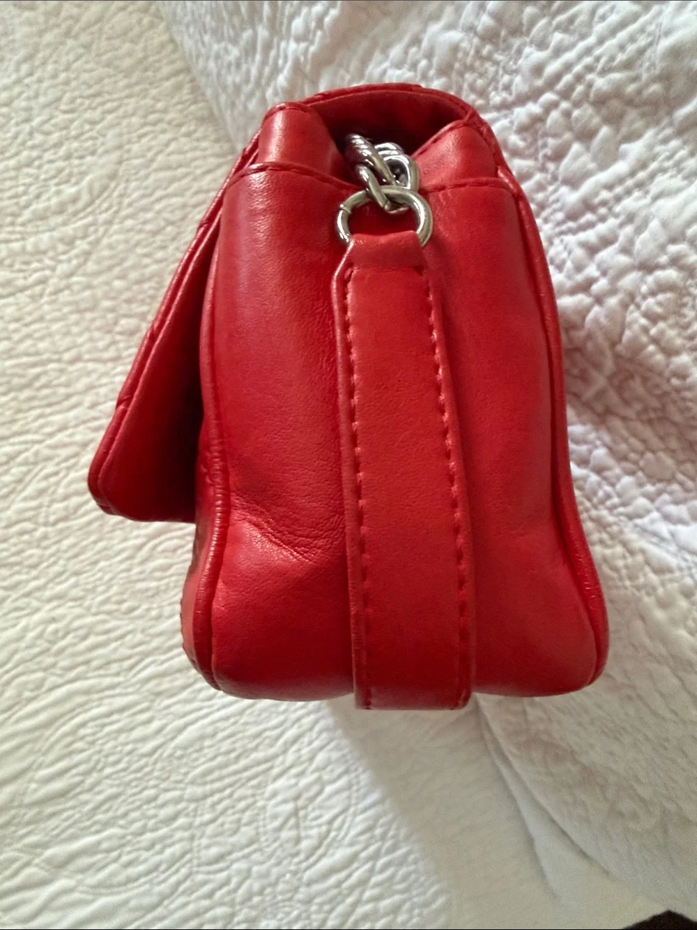 Chanel Quilted Red Chain-Handle Shoulder Bag